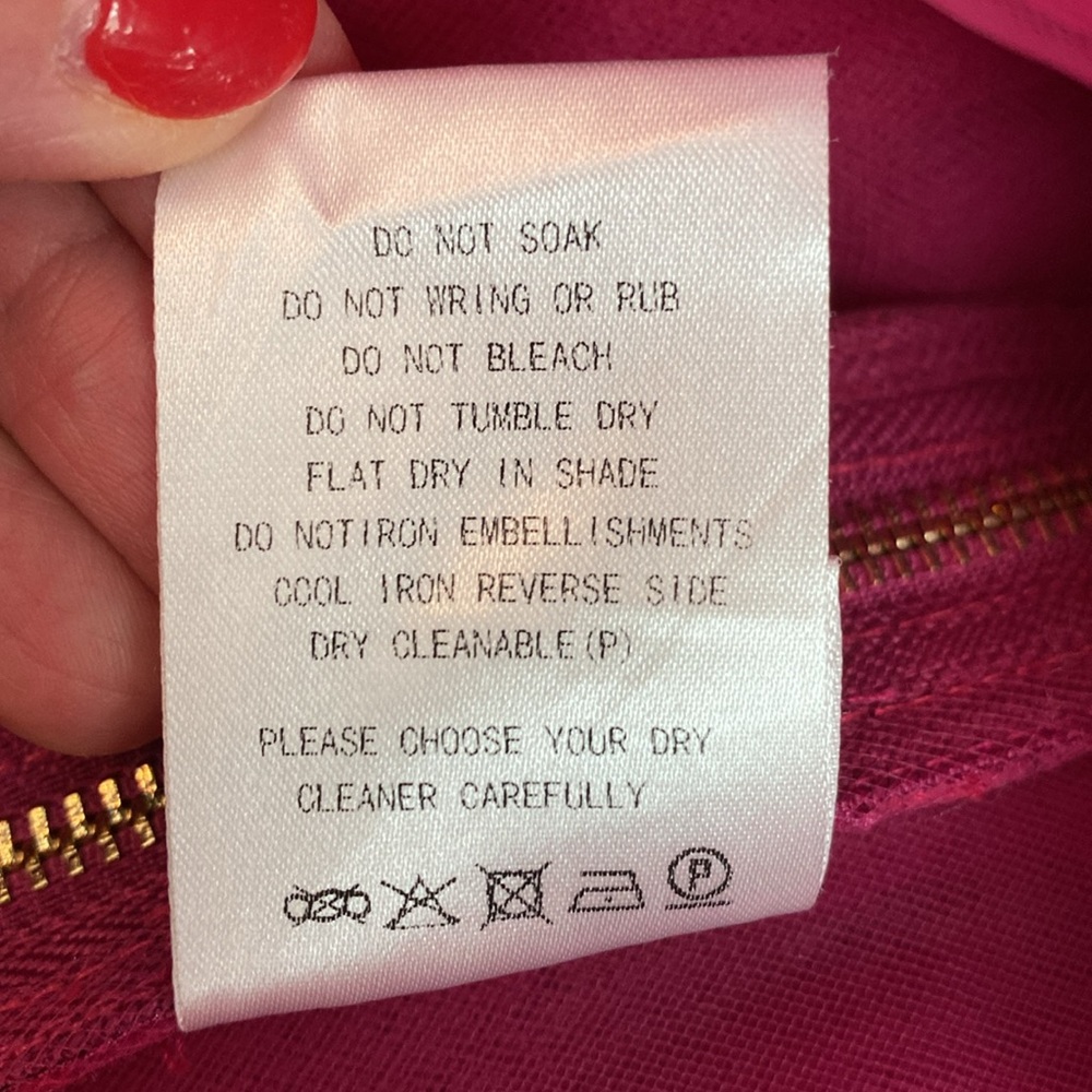 Bronx & Banco NWT Womens Florence Fuchsia Mini Dress Gold Zipper Tulle Size 8 US - Picture 13 of 16